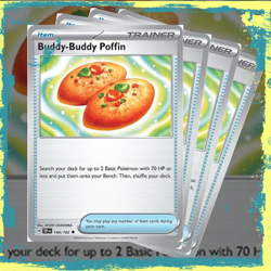 🔥 x4 Buddy-Buddy Poffin 144/162 Temporal Forces Pokemon TCG Near Mint NM 🔥 - Image 1