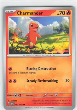 Pokemon TCG Paldean Fates Playset 4x Charmander 007/091 x4 NM - Image 2