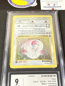 1999 POKEMON BASE SET 1st Edition #3/102 CHANSEY HOLO - CGC 6 - Image 3