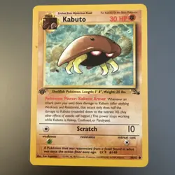 Kabuto 50/62 1st Edition Non-Holo Fossil Set 1999 Pokemon TCG Heavy Played - Image 1