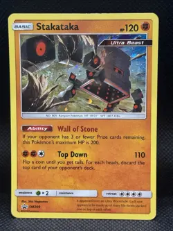 2019 Pokemon TCG Stakataka SM209 Sun & Moon Black Star Promo Cosmos Holo - Image 1
