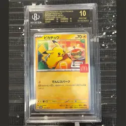Pokemon BGS 10 BLACK LABEL Pikachu Promo 2025 020/M-P McDonald's Japanese - Image 1