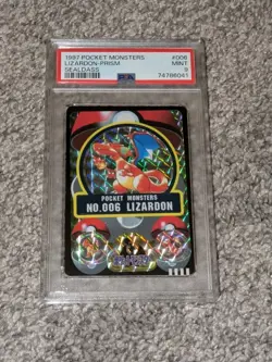 1997 Pocket Monsters Sealdass LIZARDON PSA 9 Mint CHARIZARD Pokemon POP 24 RARE! - Image 1