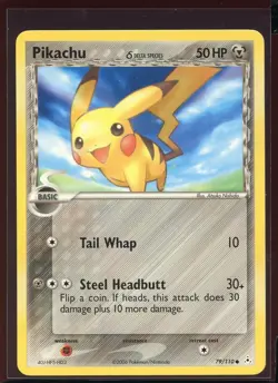 Pikachu Non-Holo Common NM 79/110 EX Holon Phantoms Delta Species Pokemon - Image 1
