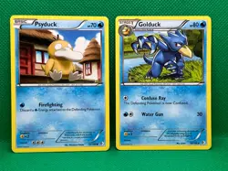 Pokemon Tcg Psyduck 33/149 & Golduck 34/149 Boundaries Crossed Non Holo - Image 1