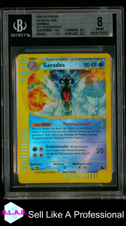 GYARADOS R 2003 POKEMON-E SKYRIDGE REVERSE FOIL GERMAN 11 BGS 8 - Image 1