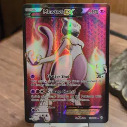 Pokemon Mewtwo EX Full Art Breakthrough Holo Ultra Rare 158/162 Basic HP170 2015 - Image 1