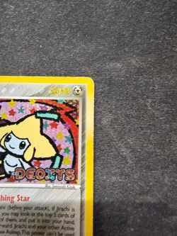 Pokemon Jirachi Card 9/107 Reverse Holo Rare Deoxys Stamped MODERATELY PLAYED - Image 4
