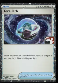 Pokemon Tera Orb 189/191 Prize Pack Series Cards Cosmo Holo Pack Fresh - NM - Image 1