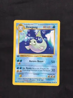 Pokemon Cards: Base Set 1st Edition Uncommon: Dewgong 25/102 - Image 1