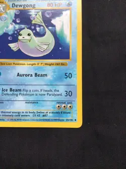 Pokemon Cards: Base Set 1st Edition Uncommon: Dewgong 25/102 - Image 4