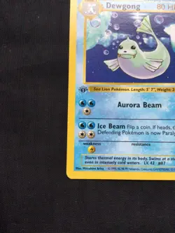 Pokemon Cards: Base Set 1st Edition Uncommon: Dewgong 25/102 - Image 5