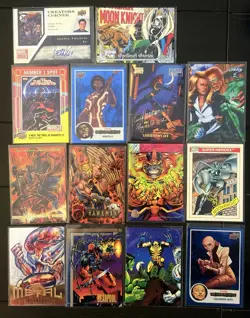 Marvel Mixed Lot Of 14 Vintage & New Upperdeck Cards! 1990’s/2022 Signed/numbere - Image 1