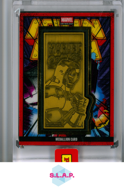 THE INVINCIBLE IRON MAN PANINI 266 MARVEL ANTHOLOGY MEDALLION CARD 2025 ENGLISH - Image 1