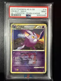 Crobat 14/95 Non Holo Unleashed Heartgold Soulsilver Pokemon Card Mint PSA 9 - Image 1