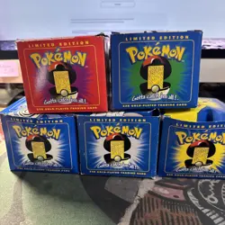Pokemon 1999 Burger King 23k Gold Plated Cards & Balls Complete Set of 5 - Image 1