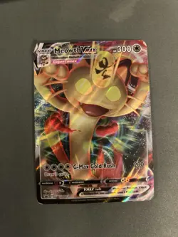 Meowth VMAX SWSH005 Pokemon TCG Card Full Art Promo - Image 1
