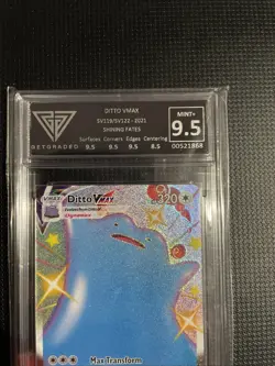 Pokemon TCG Ditto VMAX Shining Fates Holo Card SV119/SV122 GG 9.5 - Image 2