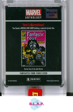 FANTASTIC FOUR PANINI 259 MARVEL ANTHOLOGY MEDALLION CARD 2025 ENGLISH - Image 2