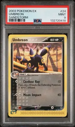 2003 Pokemon EX Sandstorm # 24 Umbreon PSA 9 Card MINT Trusted Seller! NEW CERT! - Image 1
