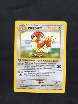 Pokemon Cards: Base Set 1st Edition Rare: Pidgeotto 22/102 - Image 1