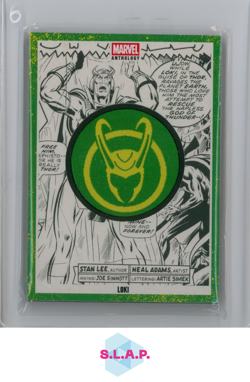 LOKI PANINI MARVEL ANTHOLOGY BADGE CARD WITH MANUFACTURED PATCH 2025 ENGLISH - Image 1