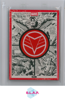 FALCON PANINI MARVEL ANTHOLOGY BADGE CARD WITH MANUFACTURED PATCH 2025 ENGLISH - Image 1