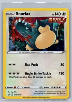 Snorlax - Promo SWSH: Sword & Shield Promo Cards Holo SWSH119 NM - Image 1
