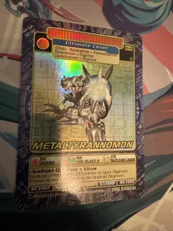 Metaltyrannomon Bo-145 HOLO Digimon 2000 Bandai Trading Card Game - Image 1