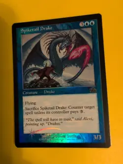 Spiketail Drake. MTG CARD OLD BORDER FOIL CARD. PROPHECY JUNE 2000. - Image 2