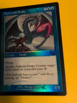 Spiketail Drake. MTG CARD OLD BORDER FOIL CARD. PROPHECY JUNE 2000. - Image 3
