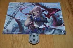 MTG FIN Final Fantasy Pearl White Oversized D20 Spindown Life Die Counter Dice - Image 1
