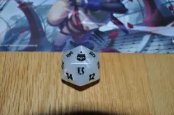 MTG FIN Final Fantasy Pearl White Oversized D20 Spindown Life Die Counter Dice - Image 2