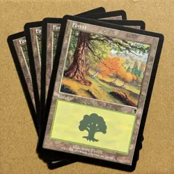 MTG ~ PLAYSET ~ 4x Forest (#349) ~ OD Odyssey ~ 2001 English ~ Land ~ LP - Image 1