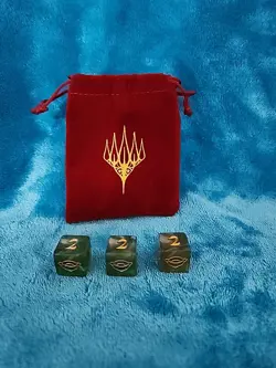 MTG: The Lord of the Rings: Promo Dice Set With Cloth Bag - Image 1