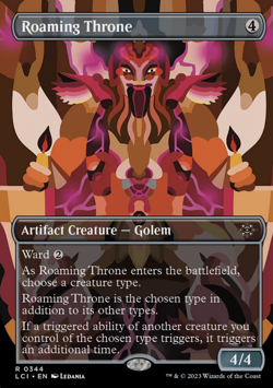 x1 Roaming Throne LCI MTG 344 BORDERLESS RARE M/NM 1x - Image 1