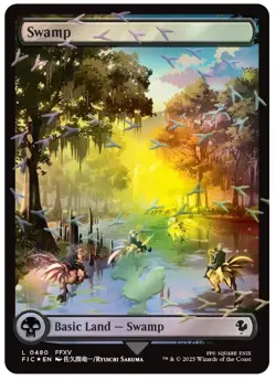 Swamp (480) - Choco Track Foil Final Fantasy MTG - Image 1