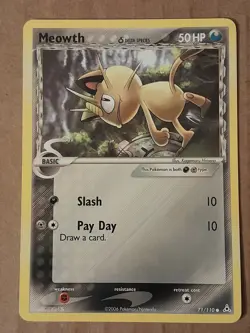 Pokemon Meowth 71/110 ex Holon Phantoms NM-MT See Pictures - Image 1