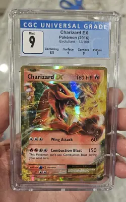 Charizard EX (2016) XY Evolutions Holo Rare 12/108 CGC 9 Mint Pokemon TCG - Image 1