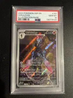 Pokemon TCG Ceruledge: Surging Sparks Illustration Rare Card 197/191 PSA 10 - Image 1