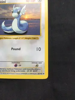 Pokemon Cards: Base Set 1st Edition Uncommon: Dratini 26/102 - Image 4