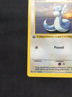 Pokemon Cards: Base Set 1st Edition Uncommon: Dratini 26/102 - Image 5