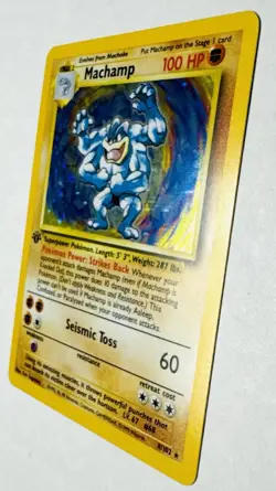 1999 Pokemon Game Base Set Unlimited 8/102 Machamp Holo Rare NM !! - Image 3