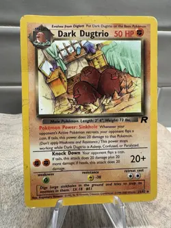 Pokemon TCG Dark Dugtrio 23/82 Team Rocket Non-Holo Rare Vintage MP - Image 1