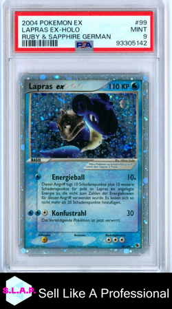 LAPRAS EX-HOLO RUBY & SAPPHIRE GER POKEMON GER EX RUBY & SAPPHIRE 2004 99 PSA 9 - Image 1