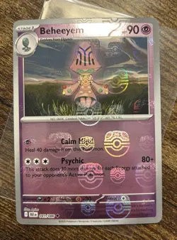 Pokemon - Beheeyem 041/086 Master Ball Reverse Holo - Black Bolt - Image 1