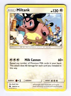 Miltank SM - Lost Thunder #158 (2018) Rare NM Pokemon - Image 1