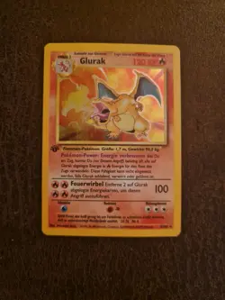 Pokemon Karten 1 Edition Glurak Holo - Image 1