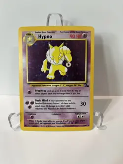 Pokemon TCG Fossil #8/62 Hypno Unlimited Holo WOTC - Image 1