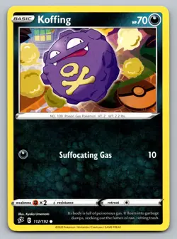 Pokemon TCG SWSH02: Rebel Clash Koffing 112/192 - Image 1